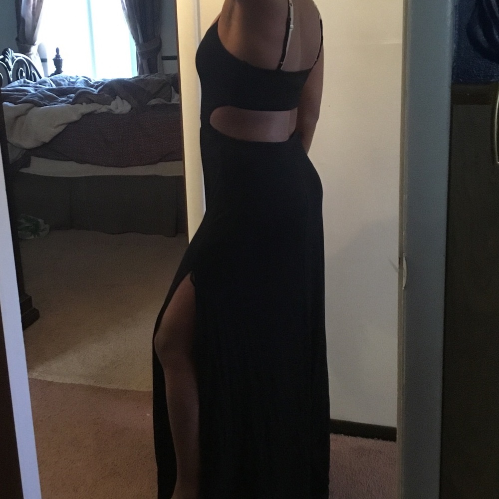 Long black summer dress